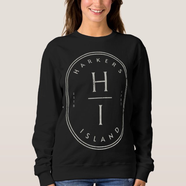 Harkers Island NC Summertime Vacationing Initials Sweatshirt (Front)