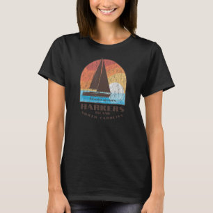 Harkers Island, NC Vacationing Summertime Sailboat T-Shirt