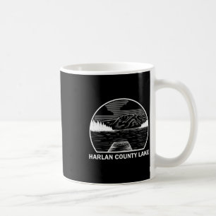 Harlan county lake nebraska funny fishing summer coffee mug