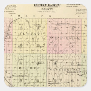 Harlan County, Nebraska Square Sticker