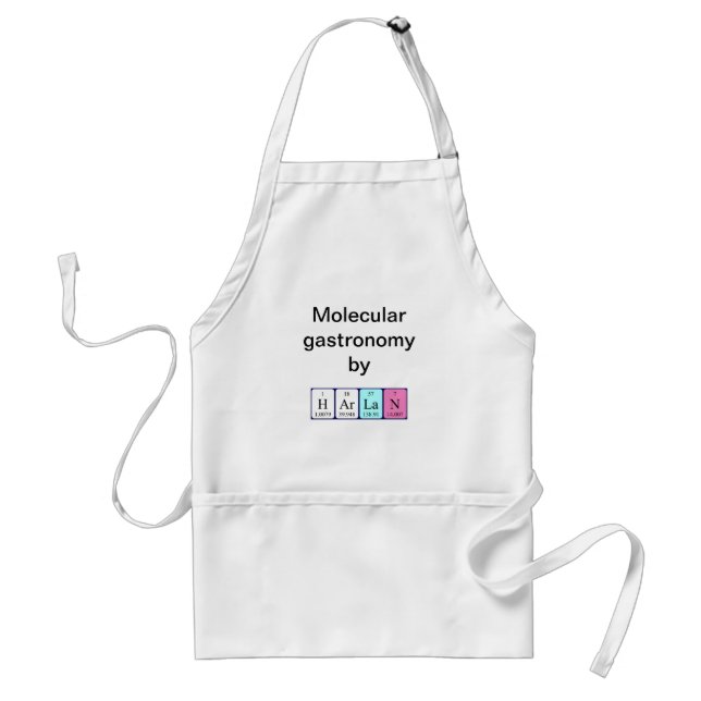 Harlan periodic table name apron (Front)