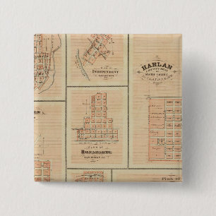 Harlan, Winterset, Exira, Milton, Oakfield 15 Cm Square Badge
