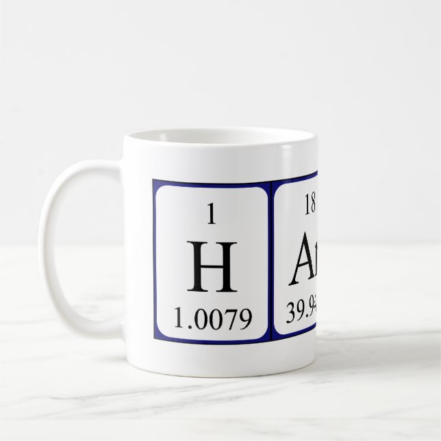 Harland periodic table name mug (Left)