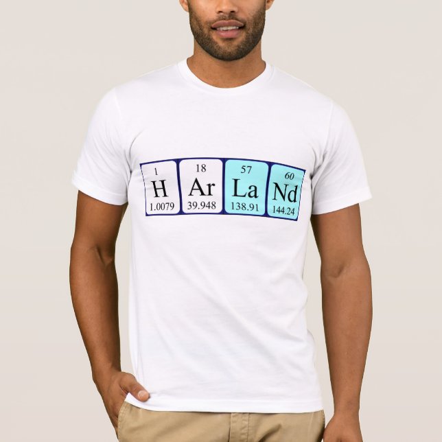 Harland periodic table name shirt (Front)