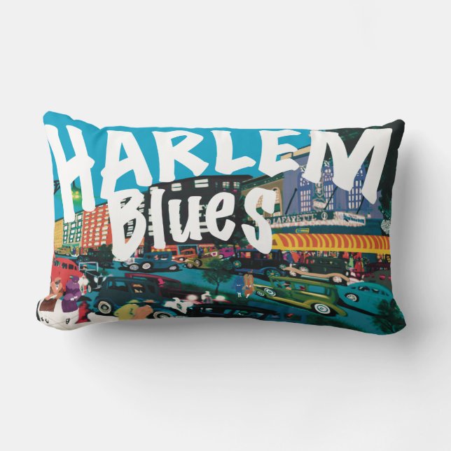 Harlem Blues Dreamscape Lumbar Cushion (Front)