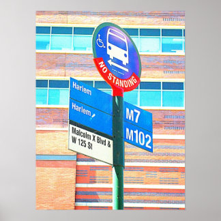 Harlem Bus Stop Poster