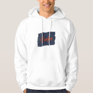 Harlem Handwritten Red Typography  Hoodie