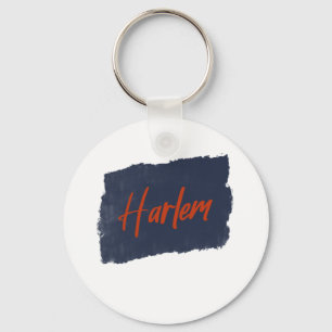 Harlem Handwritten Red Typography  Key Ring
