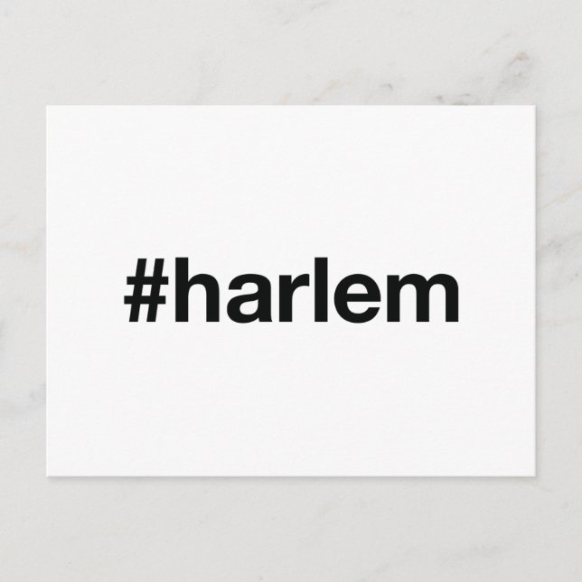 HARLEM Hashtag Postcard (Front)