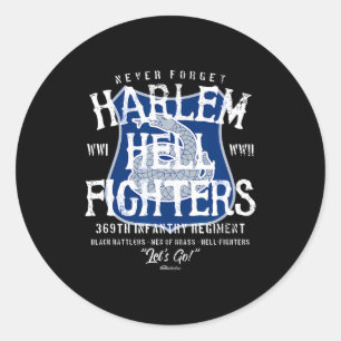 Harlem Hellfighters Vintage Black Military History Classic Round Sticker