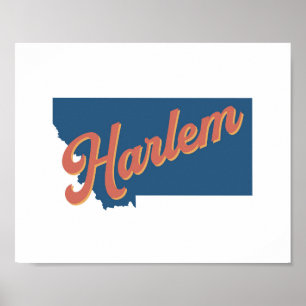 Harlem, Montana state print