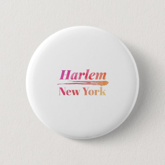 Harlem New York 6 Cm Round Badge (Front)