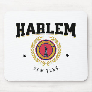 Harlem New York Black Mouse Pad