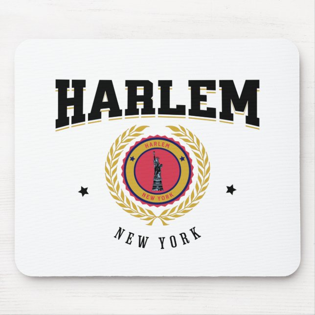 Harlem New York Black Mouse Pad (Front)