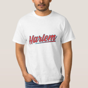 Harlem Red Typography  T-Shirt