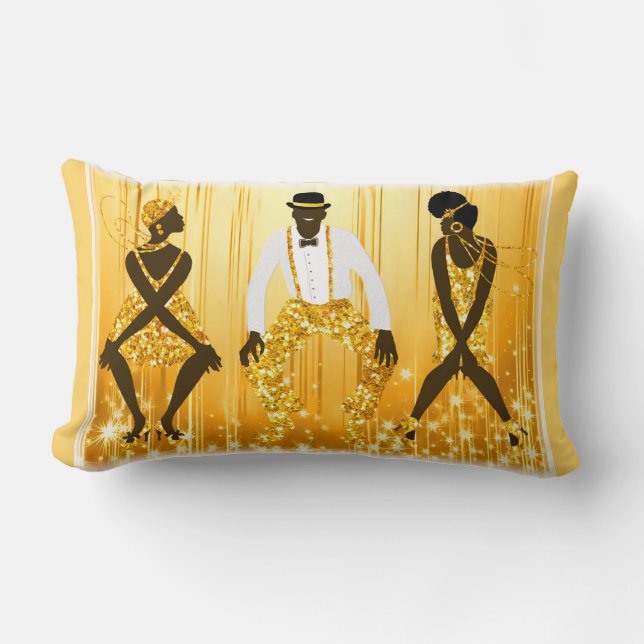 Harlem Renaissance 1920’s  Lumbar Cushion (Front)