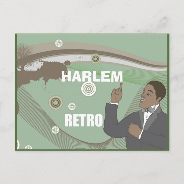 HARLEM RENAISSANCE RETRO JAZZ AGE POSTCARD (Front)