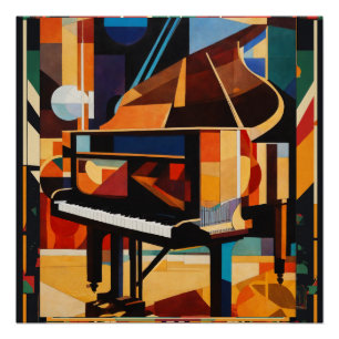 Harlem Renaissance Vintage Piano Poster