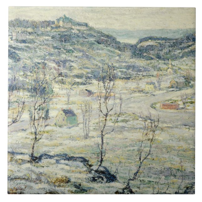 Harlem Valley in Winter (New York Scene) Ceramic Tile (Front)