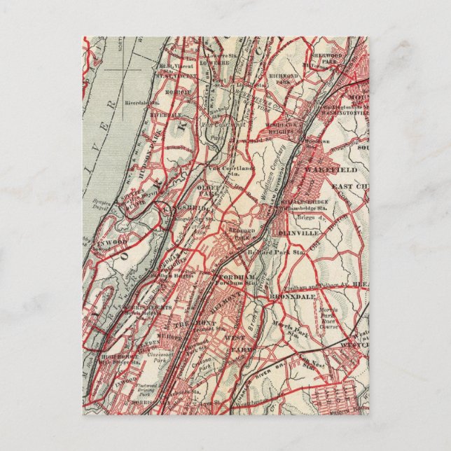 Harlem, Yonkers, Pelham Manor, New York Postcard (Front)