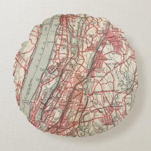 Harlem, Yonkers, Pelham Manor, New York Round Cushion