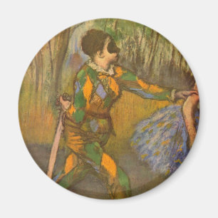 Harlequin and Columbine by Edgar Degas Vintage Art Magnet