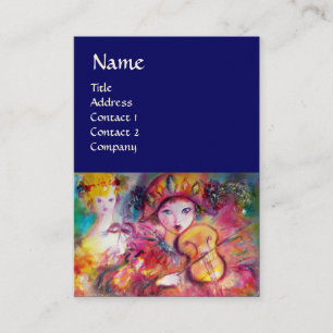 HARLEQUIN AND COLUMBINE Music,Decor,Theatre Artist Business Card