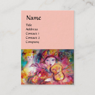 HARLEQUIN AND COLUMBINE Music,Decor,Theatre Artist Business Card