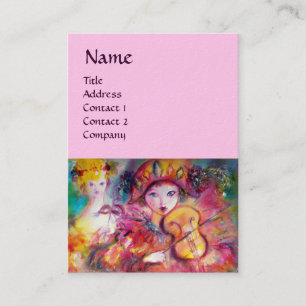 HARLEQUIN AND COLUMBINE Music,Decor,Theatre Artist Business Card
