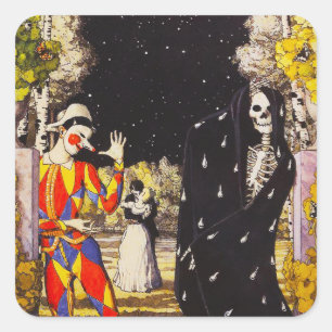 Harlequin and Death Stickers