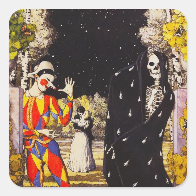 Harlequin and Death Stickers (Front)