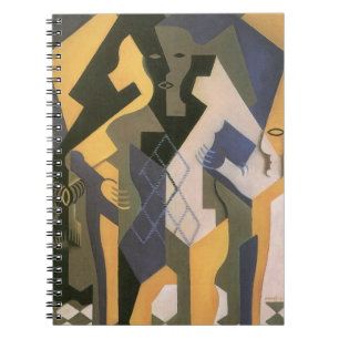 Harlequin at a Table by Juan Gris, Vintage Cubism Notebook