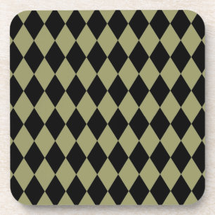 Harlequin Avocado and Black Coaster