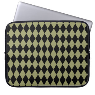 Harlequin Avocado and Black Laptop Sleeve