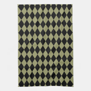 Harlequin Avocado and Black Tea Towel