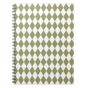 Harlequin Avocado and White Notebook