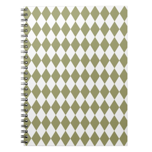 Harlequin Avocado and White Notebook (Front)