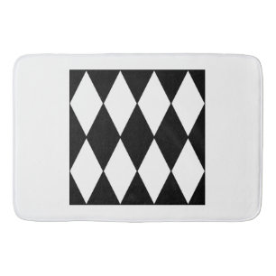 harlequin black and white bath mat