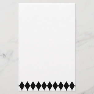 Harlequin Black and White Stationery