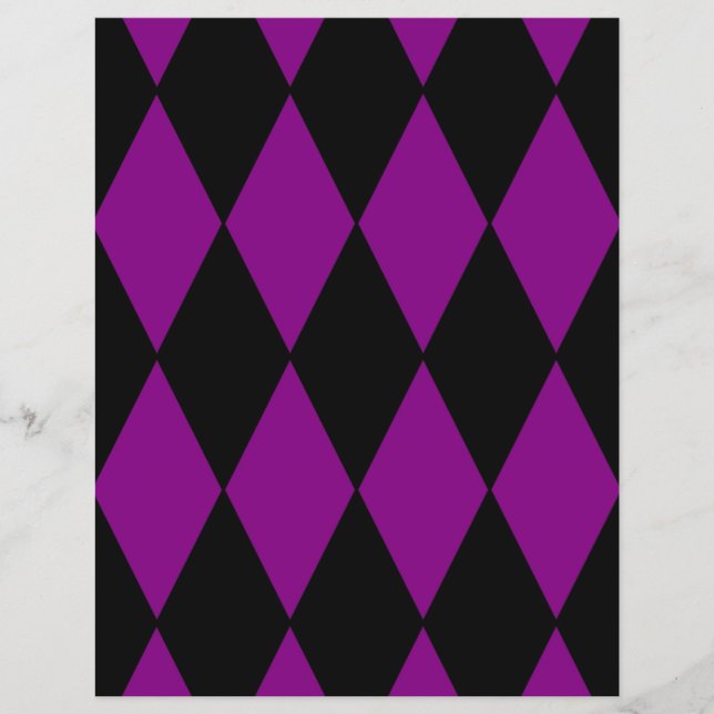 harlequin black purple flyer (Front)