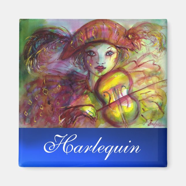 HARLEQUIN blue sapphire Magnet (Front)