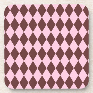 Harlequin Brown and Pink Coaster