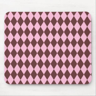 Harlequin Brown and Pink Mouse Pad