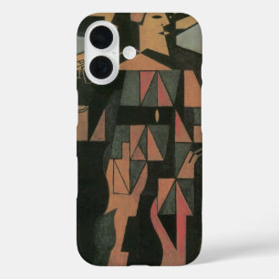 Harlequin by Juan Gris, Vintage Cubism Art iPhone 16 Case
