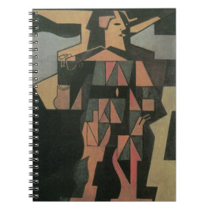 Harlequin by Juan Gris, Vintage Cubism Art Notebook