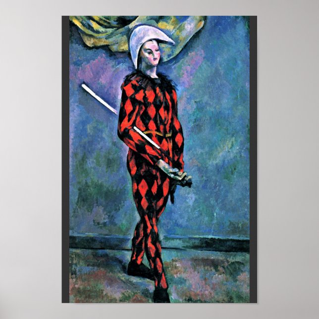 Harlequin By Paul Cézanne (Best Quality) Poster (Front)