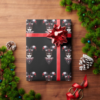 Harlequin Clown Hat Multicolor Cells Wrapping Paper