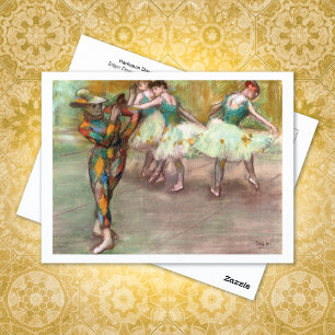 Harlequin Dance Ballet Edgar Degas Postcard