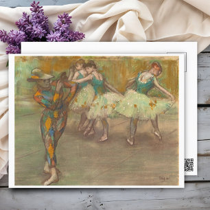 Harlequin Dance, Degas Impressionist Postcard