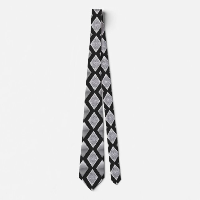 Harlequin Diamond Bling style Tie (Front)